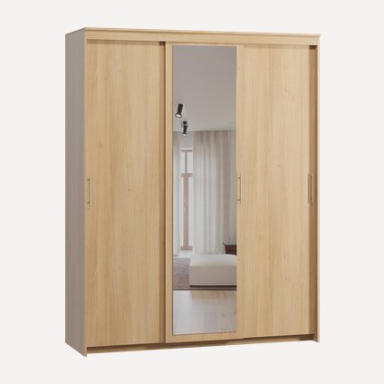 Шкаф-купе Тебар 3-180x230 Дуб Барбера 1 зеркало