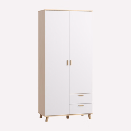 Распашной шкаф Пронто 2-100x220 Береза/Белый