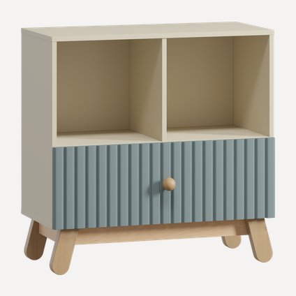 Стеллаж детский Финни 78x78 Серо-зеленый
