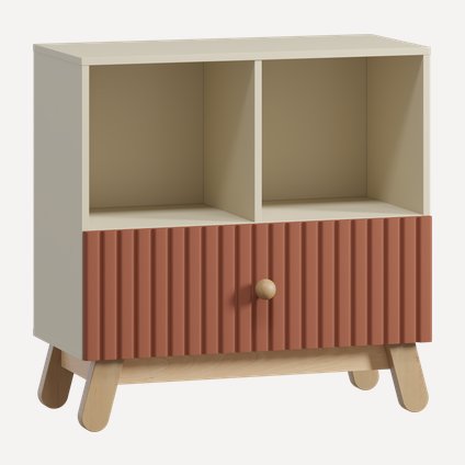 Стеллаж детский Финни 78x78 Терракотовый