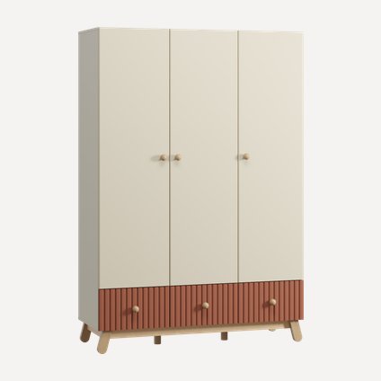 Шкаф детский Финни 3-144x210 Терракотовый