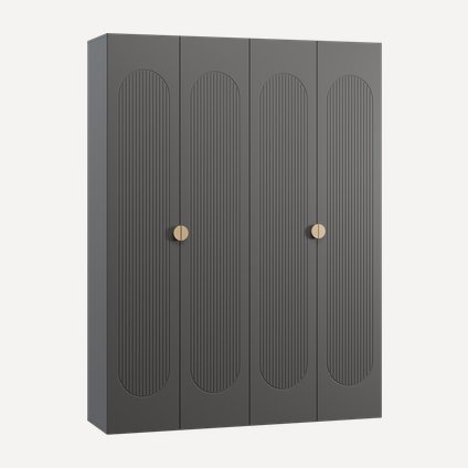 Распашной шкаф Луми 4-181x242 Графитовый