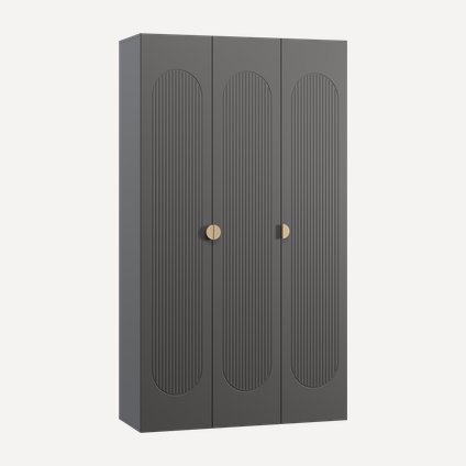 Распашной шкаф Луми 3-136x242 Графитовый