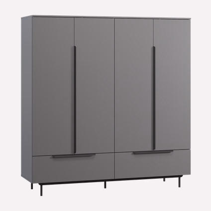 Распашной шкаф Квелен 4-192x200 Графитовый