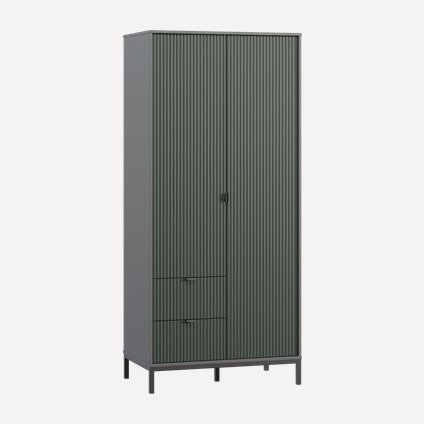 Распашной шкаф Трейвис 2-93x205 Темно-зеленый