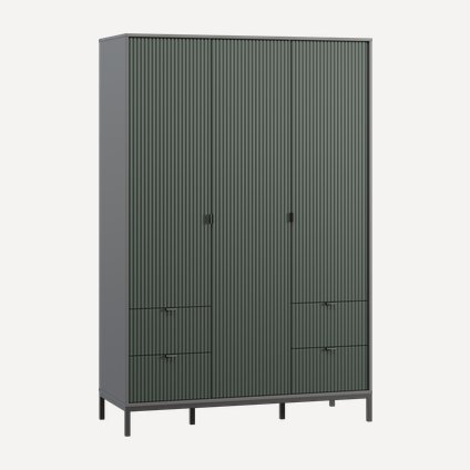 Распашной шкаф Трейвис 3-137x205 Темно-зеленый