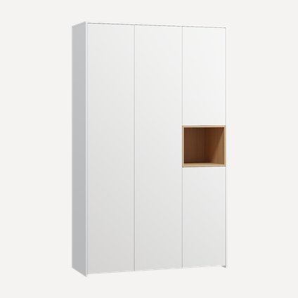 Распашной шкаф Висмар 3-153x240 Белый