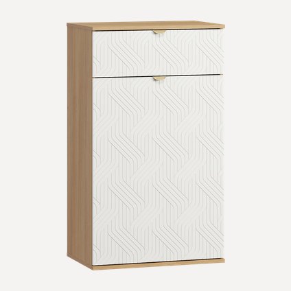 Обувница Монблан 63x110 Косы Белый
