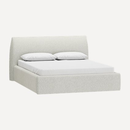 Кровать Агами 160 Букле Молочно-серый