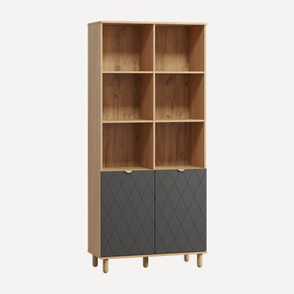 Стеллаж Теджонс 93x205 Ромб Графитовый