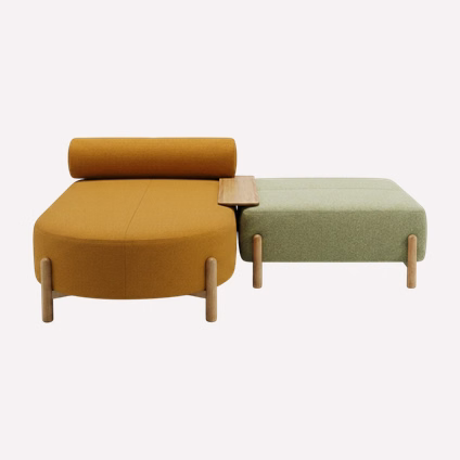 Диван модульный Альди Textile Grass Yellow распродажа
