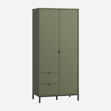 Распашной шкаф Трейвис 2-93x205 Оливковый