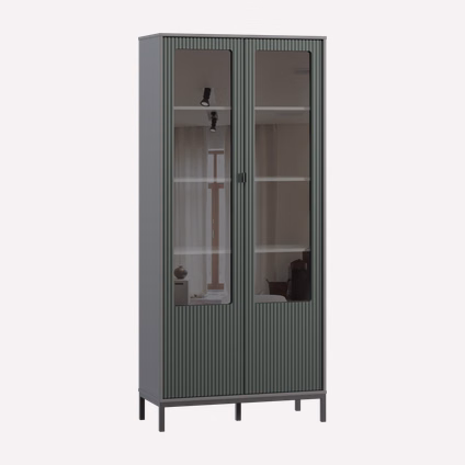 Витрина Трейвис 2-93x205 Темно-зеленый