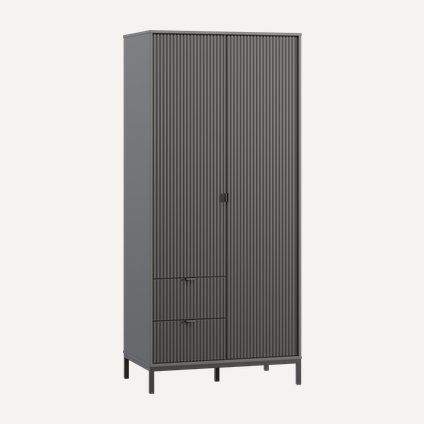 Распашной шкаф Трейвис 2-93x205 Графитовый