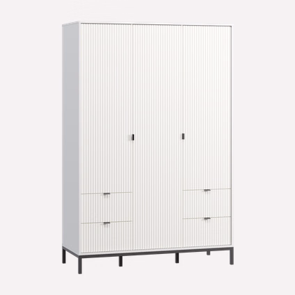 Распашной шкаф Трейвис 3-137x205 Белый