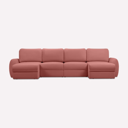 Диван модульный Полан-5 Velvet Coral