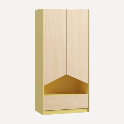 Распашной шкаф Пенни-2 Mustard Plywood