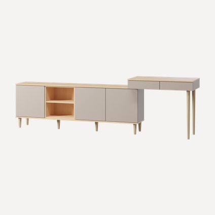 Стол-тумба Элвуд-2 Latte Plywood
