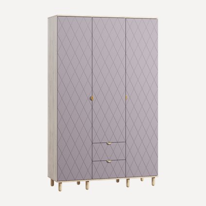 Распашной шкаф Теджонс-3 Diamond Lavanda