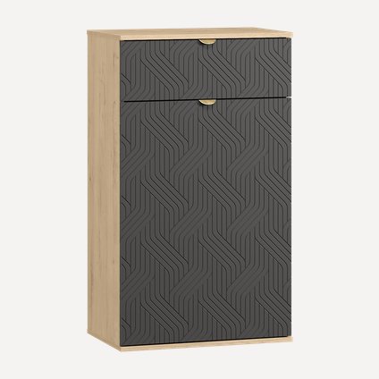 Обувница Монблан 63x110 Косы Графитовый/Дуб Ирландский