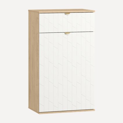 Обувница Монблан 63x110 Грань Белый/Дуб Ирландский