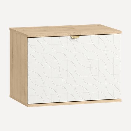Обувница Монблан 63x48 Ритм Белый/Дуб Ирландский