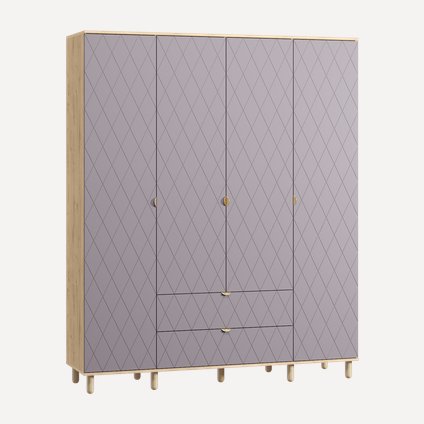 Распашной шкаф Теджонс-4 Diamond Lavanda