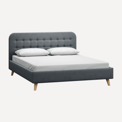 Кровать Динс 180 Велюр Графитовый