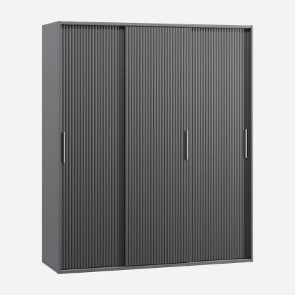 Шкаф-купе Беррингтон 3-177x210 Графитовый