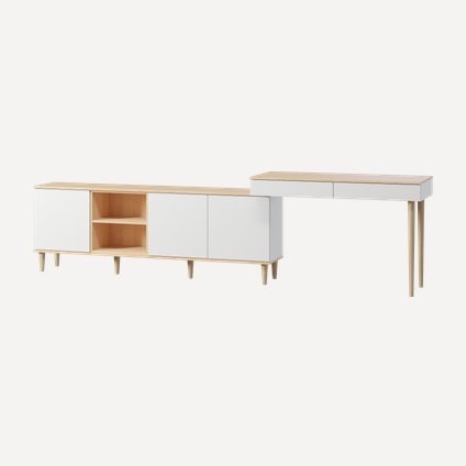 Стол-тумба Элвуд-4 White Plywood