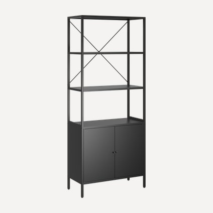 Стеллаж Берн 75x181 Черный