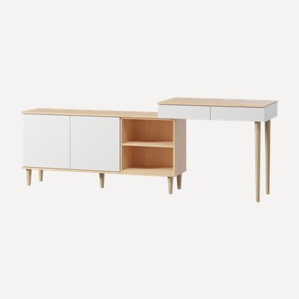 Стол-тумба Элвуд-1 White Plywood