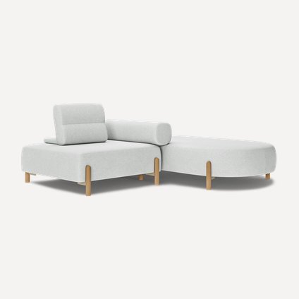 Диван модульный Альди-5 Textile Silver