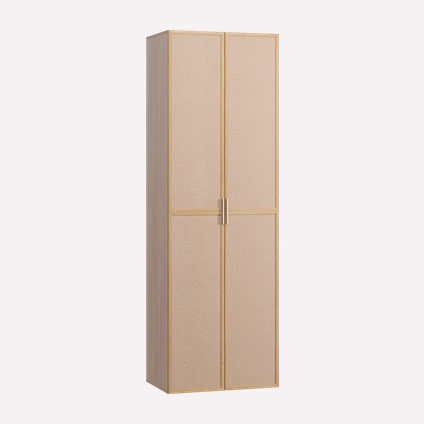 Распашной шкаф Флавир 2-80x245 Букле Кремовый