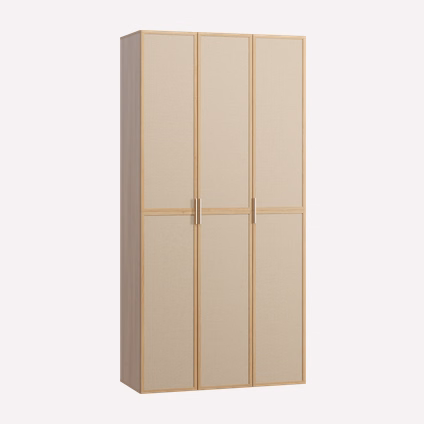 Распашной шкаф Флавир 3-120x250 Рогожка Бежевый