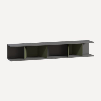 Полка Трэйс 150x25 Графитовый/Оливковый