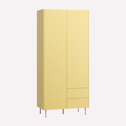 Распашной шкаф Изи 2-100x220 Желтый/Розовый