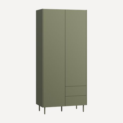 Распашной шкаф Изи 2-100x220 Оливковый