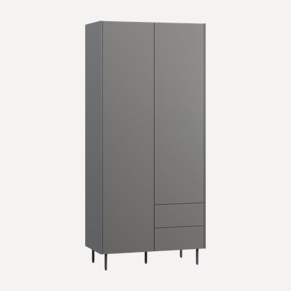 Распашной шкаф Изи 2-100x220 Графитовый
