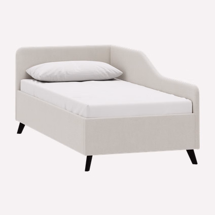 Кровать Лория 120 Букле Молочный