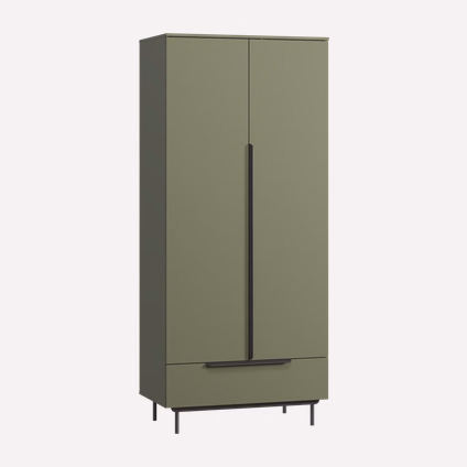 Распашной шкаф Квелен 2-96x220 Оливковый