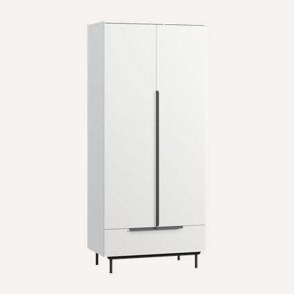 Распашной шкаф Квелен 2-96x220 Белый