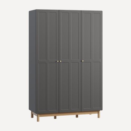 Распашной шкаф Виклу 3-135x210 Графитовый