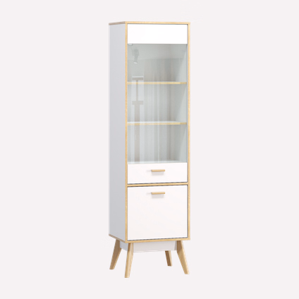 Витрина Нордик 1-50x185 Белый
