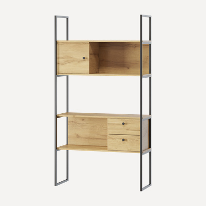 Стеллаж Маранг Black/Wood