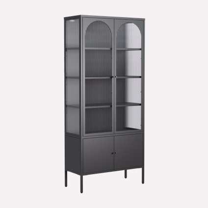 Витрина Листел 2-80x180 Черный
