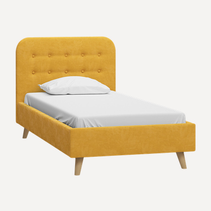 Кровать Динс 90 Velvet Mustard