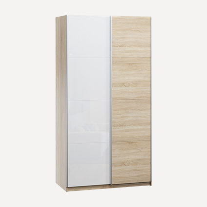 Шкаф-купе Итан 2-120x230 Стекло/Дуб Сонома