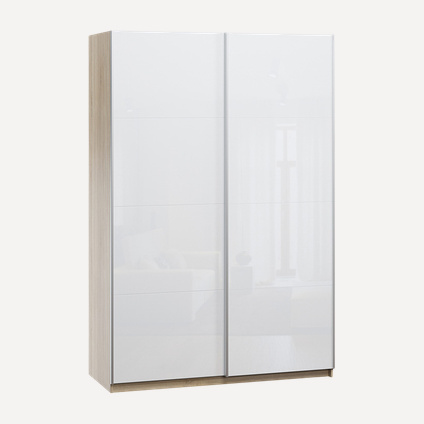 Шкаф-купе Итан 2-160x230 Дуб Сонома/Стекло
