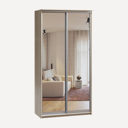 Шкаф-купе Байкал 2-120x240 Дуб Сонома 2 зеркала